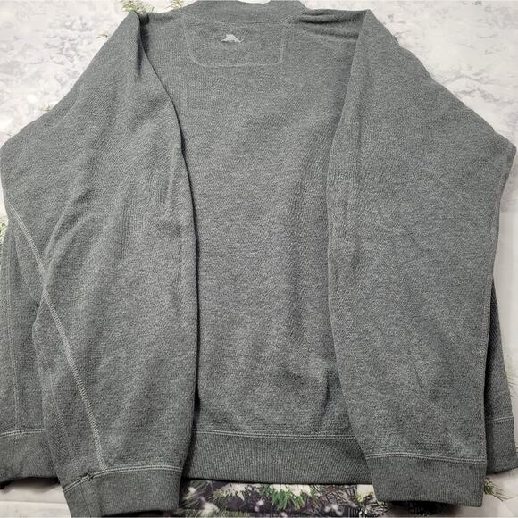Tommy Bahama Gray Oversized Heavyweight 1/4 Zip Sweatshirt size XL - Picture 2 of 10